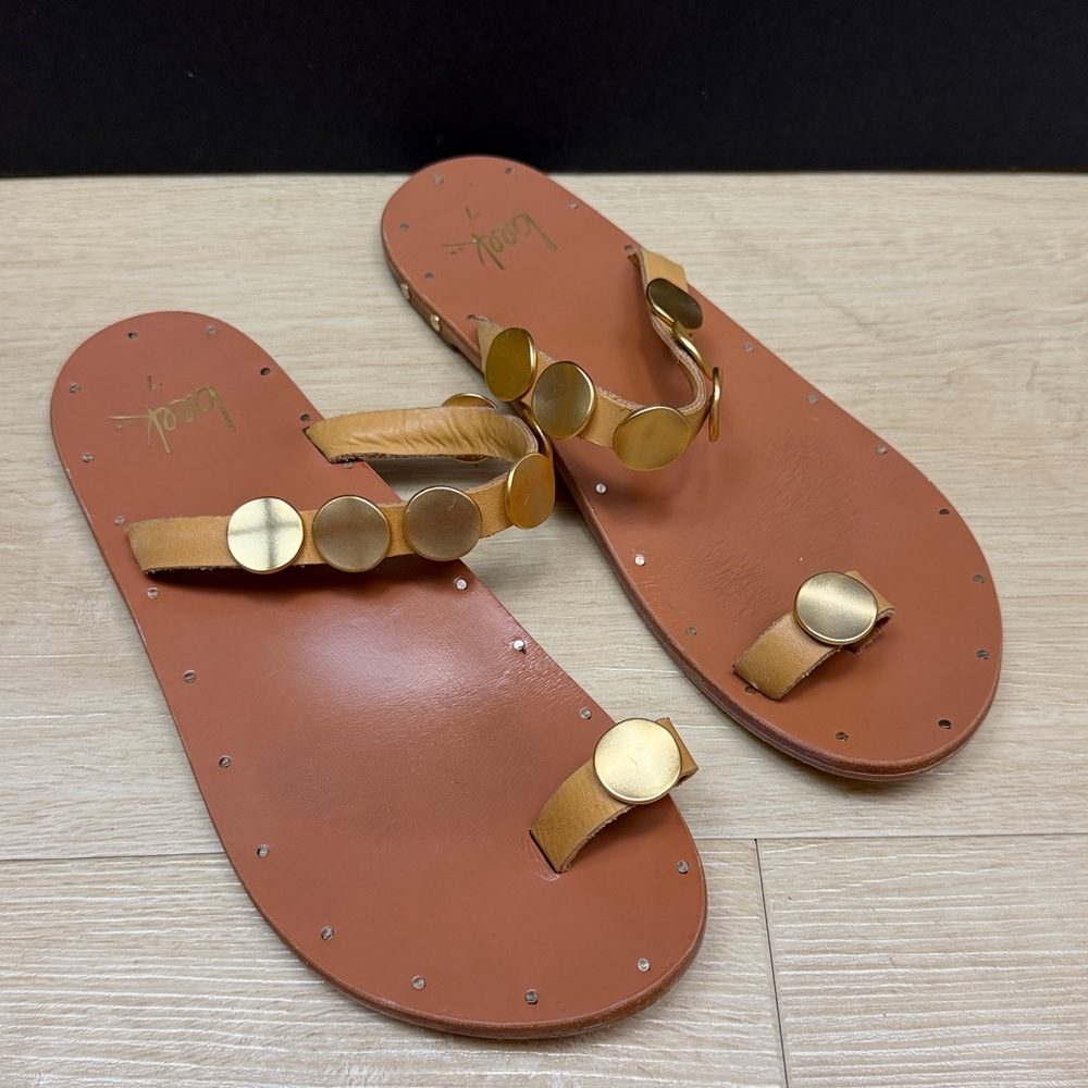 Beek Ruby Slip-On Slide Sandals Open Round Toe Women's Honey, SIZE 7 US - Picture 2 of 7